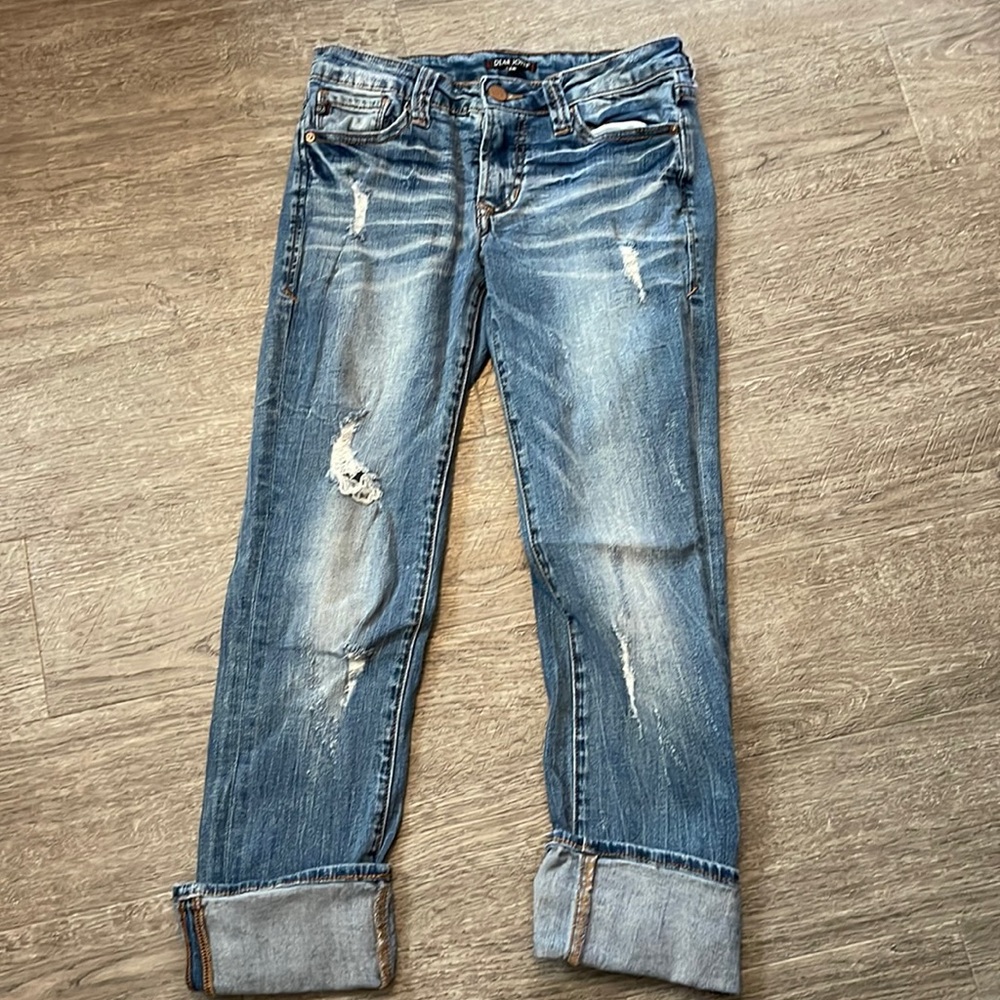 Barely worn Dear John distressed crop jeans